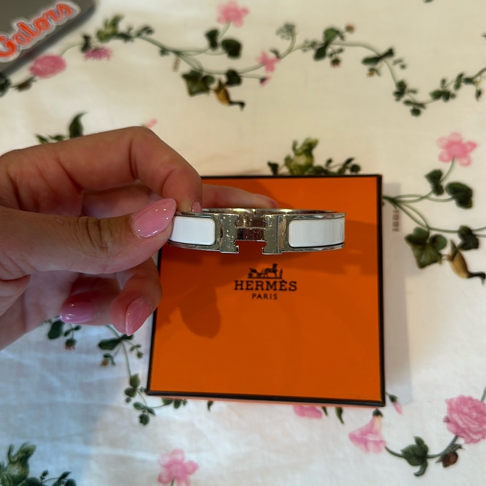 White Hermes Bracelet